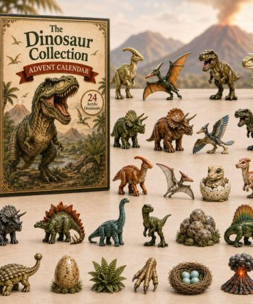2026 Wild Dinosaur World 24-Day Countdown - Prehistoric Acrylic Dinosaur Charms Advent Calendar, Fun Holiday Gift For Kids
