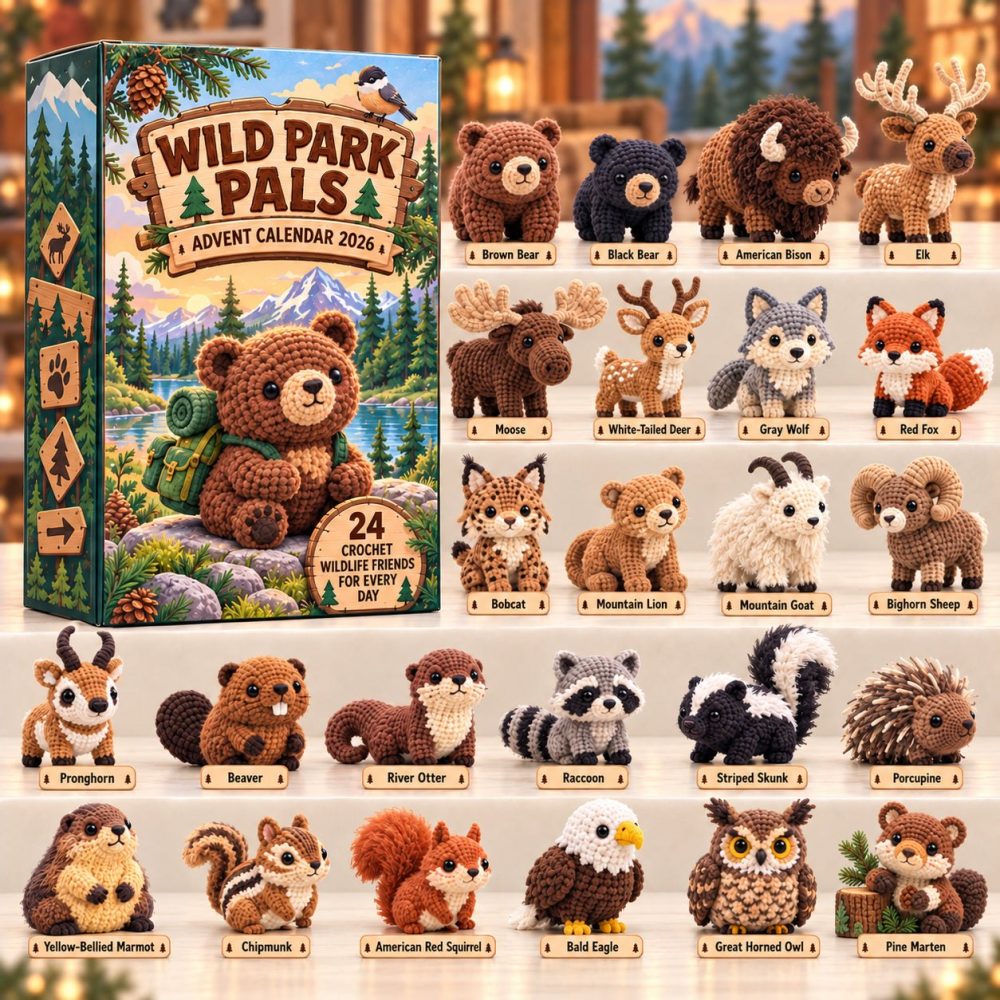Park Wildlife Pals 2026 Advent Calendar — 24 Acrylic Charms, Family-Friendly Nature Gift & Animal Lover Countdown
