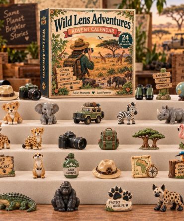 Wild Safari Explorers 24-Day Countdown Calendar 2026 — 24 Acrylic Safari Charms, Adventure Gift For Kids & Travelers