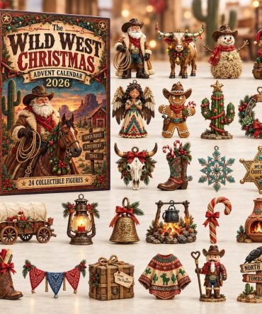 Wild West Christmas 2026 Advent Calendar - 24 Acrylic Charms, Cowboy & Frontier Ornaments For Festive Western Holiday Countdown