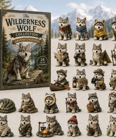 Wilderness Wolf 2026 24-Day Acrylic Charm Countdown — Collectible Wolf-Themed Holiday Gift & Display Calendar