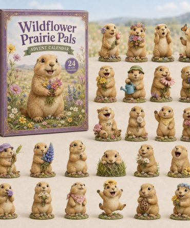 Prairie Pals Wildflower Advent Calendar — 24 Hand-Painted Acrylic Charms, Rustic Farmhouse Countdown Gift 2026