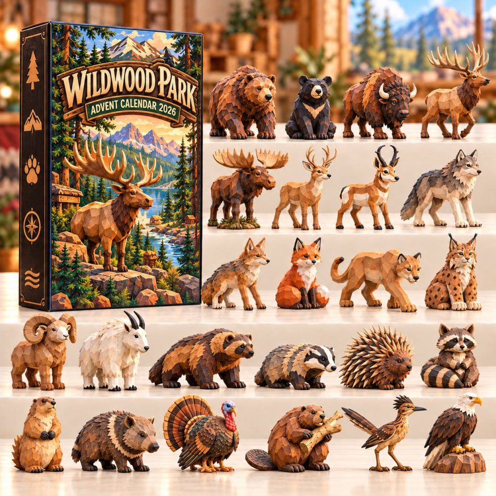 Wildwood Park Nature Advent Calendar — 24 Acrylic Nature Charms, Outdoor-Themed Holiday Countdown & Gift For Nature Lovers 2026