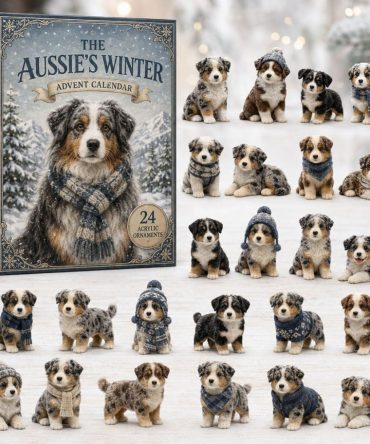 Australian Shepherd Winter Countdown 2026 — 24-Day Acrylic Charm Advent With Playful Aussie Dog Charms, Ideal For Owners