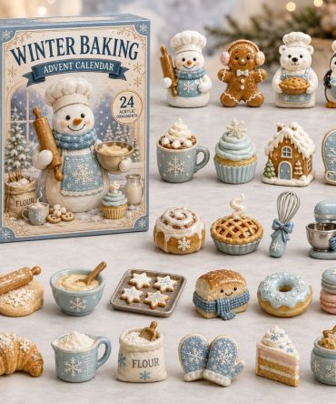 Holiday Baking 24-Day Advent Countdown With Acrylic Pastry Charms — 2026 Limited-Edition Gift For Bakers & Families