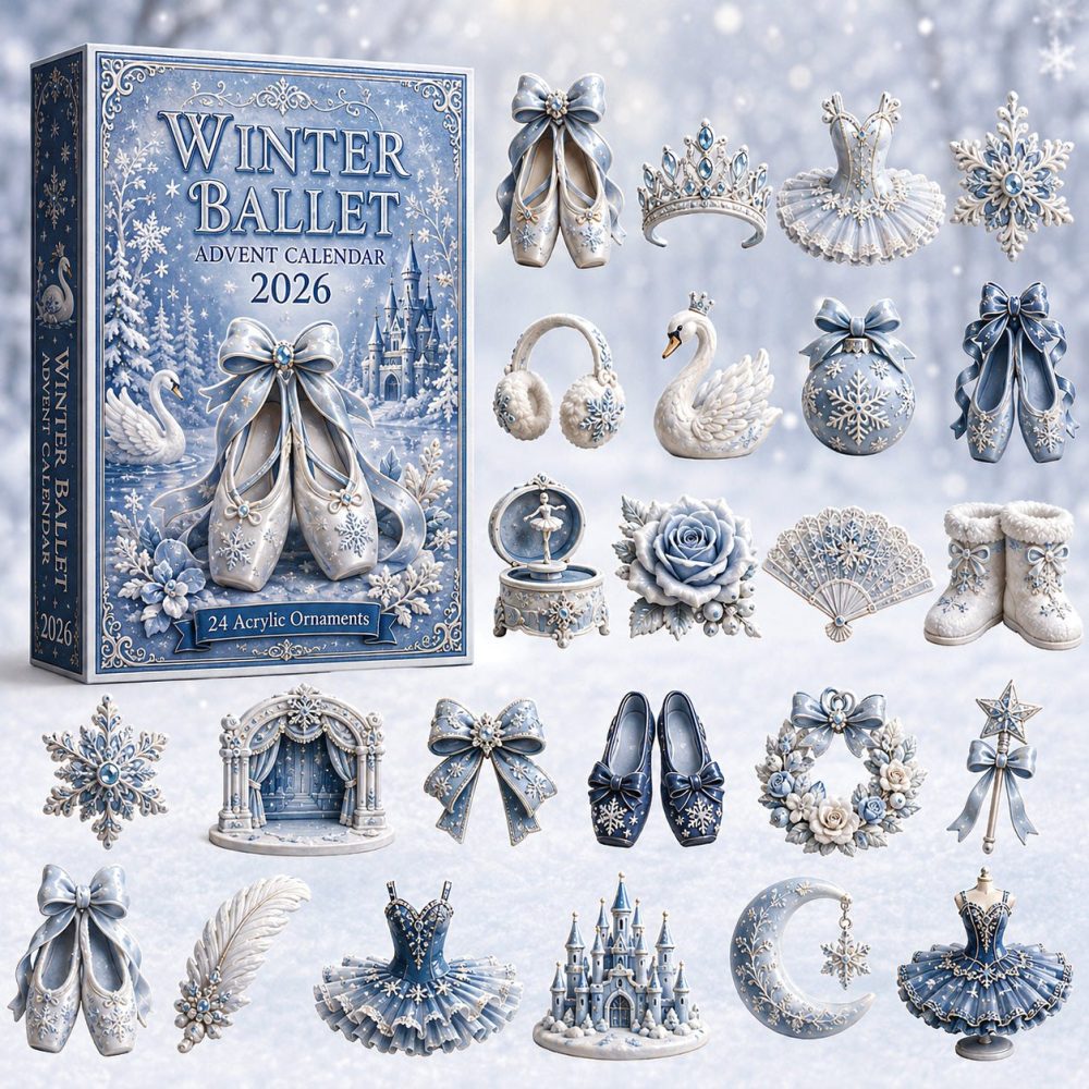 Limited-Edition Winter Ballet 24-Day Holiday Countdown With Acrylic Dance Charms — 2026 Collectible Gift For Dancers