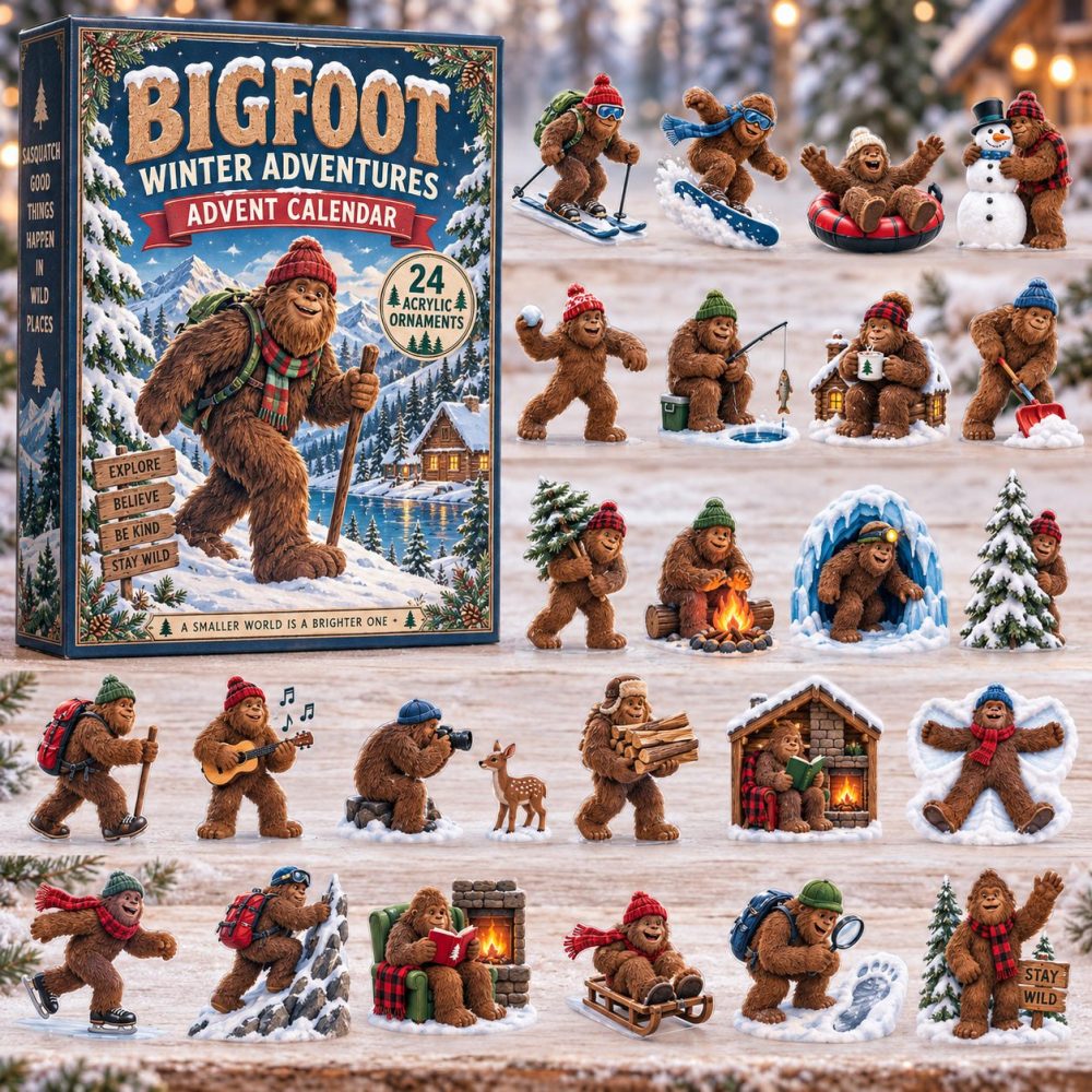 2026 Bigfoot Winter Adventures Advent Calendar — 24-Day Mysterious Forest Countdown With Acrylic Charms For Kids & Collectors