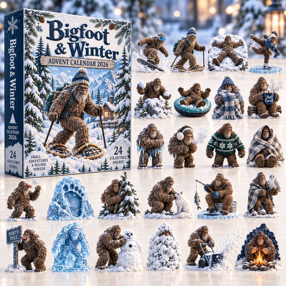 2026 Bigfoot Adventure Countdown: 24-Day Acrylic Charm Advent Calendar - Cryptid Collector Gift For Sasquatch Fans