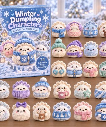 Winter Dumpling 2026 Advent Countdown — 24-Day Squishy & Acrylic Charm Calendar, Cute Holiday Gift For Kids