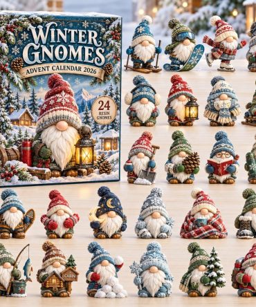 Winter Gnome 2026 Holiday Advent — 24-Day Countdown Calendar With Acrylic Charms, Cute Gnome Christmas Gift