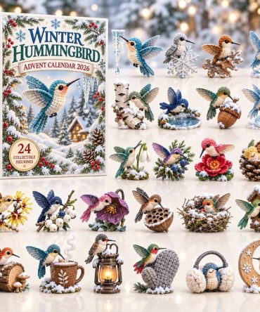 Winter Hummingbird Advent Calendar, 24 Nature Acrylic Charms, Hummingbird Holiday Countdown With Tiny Ornaments, Perfect Seasonal Gift 2026