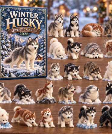 Arctic Husky 24-Day Advent Set — Reusable Acrylic Husky Charms, Winter Display Calendar & Unique Holiday Gift 2026