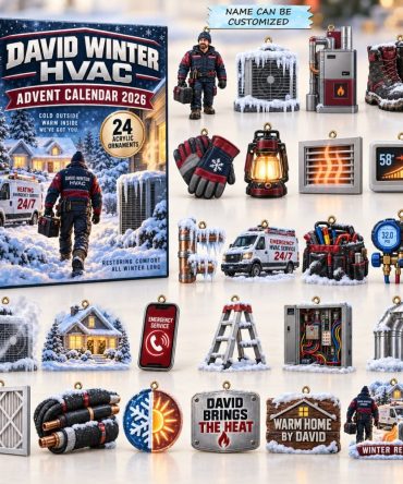Winter Hvac 2026 Seasonal Technician Countdown — 24 Acrylic Charms, Cozy Trades Gifts & Practical Tools For Hvac Pros