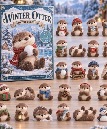 Limited-Edition Winter Otter 24-Day Charm Countdown Calendar - 2026 Acrylic Holiday Set Perfect Gift For Otter Lovers