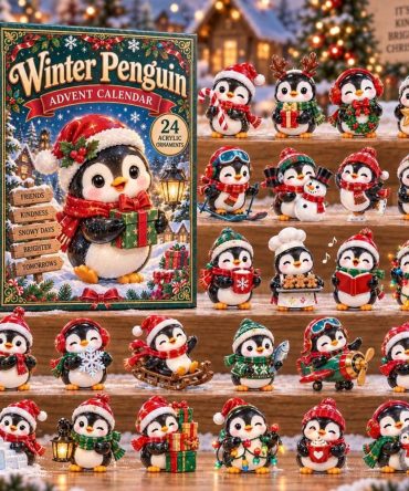 Winter Penguin 2026 Advent Calendar — 24-Day Festive Countdown With 24 Acrylic Penguin Charms, Cute Holiday Decor & Gift Idea