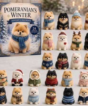 Winter Pomeranian 2026 Advent Calendar — 24-Day Acrylic Charm Countdown With Fluffy Pomeranian Charms, Perfect Dog Gift