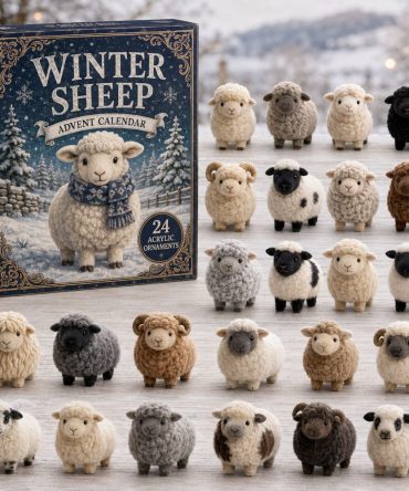 Cozy Winter Sheep Advent Calendar 2026 — 24-Day Acrylic Charm Countdown With Cute Sheep Figures, Holiday Stocking Gift