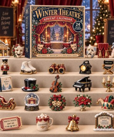 Winter Theatre Holiday Countdown 2026 — 24 Acrylic Charms Featuring Stage Scenes, Perfect Gift For Theatre Fans