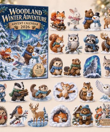 2026 Winter Woodland Countdown Calendar — 24 Frosty Acrylic Charms, Holiday Decor & Giftable Box For Kids And Families