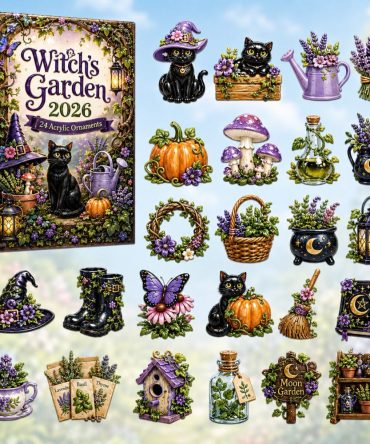 Witch Garden Advent Calendar 2026 - 24 Acrylic Charms, Botanical Spells & Miniature Garden Charms For A Mystical Holiday Countdown