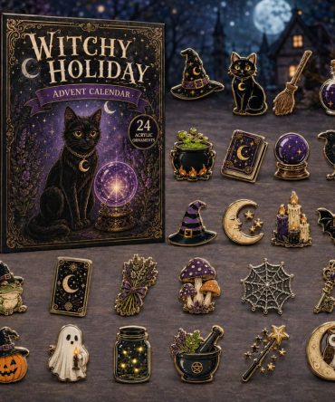 Witchy Cats Advent Calendar 2026 - 24-Day Magical Cat-Themed Countdown With Acrylic Charms For Cat Lovers