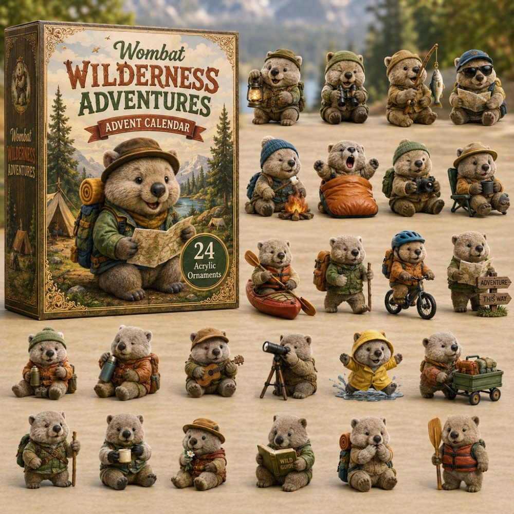 Wombat Wilderness Adventure Countdown Calendar — 24 Scenic Acrylic Charms, Nature-Themed Gift For Animal Fans 2026