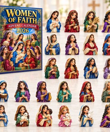24-Day Women Of Faith Advent With Acrylic Charms — Inspirational Female Saints & Biblical Heroines, Devotional Countdown Gift Set