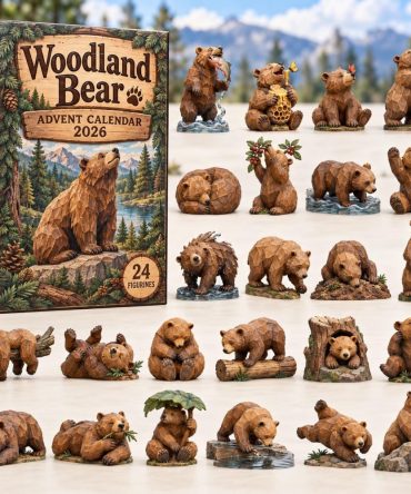 Woodland Bear 2026 Advent Calendar - 24 Acrylic Charms, Cozy Forest Ornaments For Holiday Countdown & Cabin Decor Gift