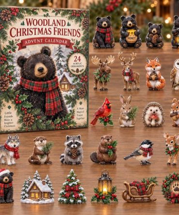 Woodland Christmas Friends 2026 Advent Calendar — 24-Day Holiday Countdown With 24 Festive Acrylic Charms, Ready-To-Gift Seasonal Decor
