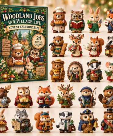Woodland Jobs 2026 Advent - 24-Day Career-Themed Forest Countdown With Acrylic Charms, Educational Kids Calendar