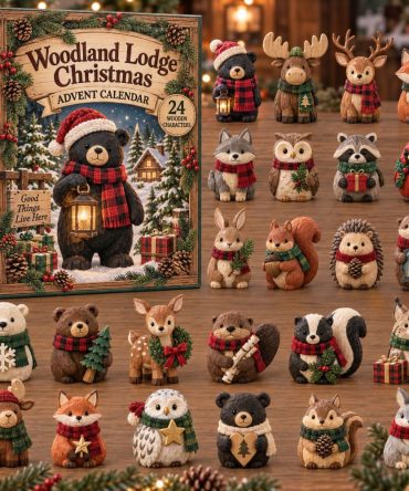 Limited-Edition 2026 Woodland Lodge Holiday Advent Calendar — 24-Day Festive Countdown With 24 Collectible Acrylic Charms, Gift-Ready Decor