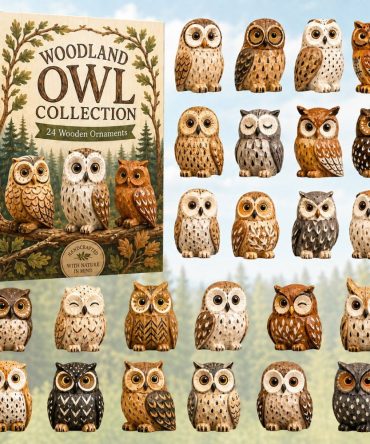 Woodland Owl Advent Calendar 2026 — 24-Day Wooden Charm Countdown, Handcrafted Forest Gift For Nature Lovers
