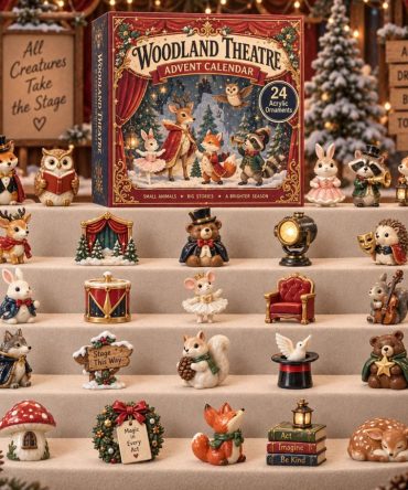 Enchanted Woodland Holiday Countdown 2026 — 24-Day Acrylic Charm Set, Rustic Gift Advent For Nature & Animal Lovers