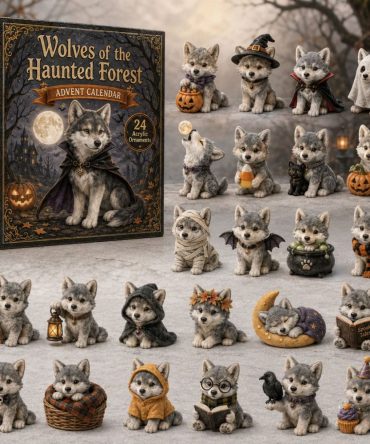 Woodland Wolf Advent Calendar 2026 — 24-Day Forest-Themed Countdown With Acrylic Charms, Rustic Nature Gifts For Kids & Adults