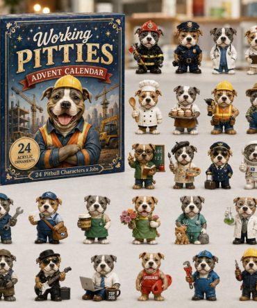 Working Pitties 2026 Daily Countdown — 24-Day Advent With Acrylic Working Dog Charms, Tribute Gift For Service & Rescue Dogs