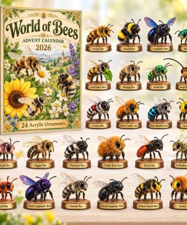 World Of Bees 24-Day Advent Calendar 2026 — Acrylic Charm Countdown Featuring Bee Designs , Perfect Gift For Nature Lovers