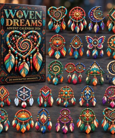 Woven Dreams 2026 Holiday Countdown — 24 Boho Acrylic Charms & Textile-Inspired Collectibles, Stylish Advent Gift Box