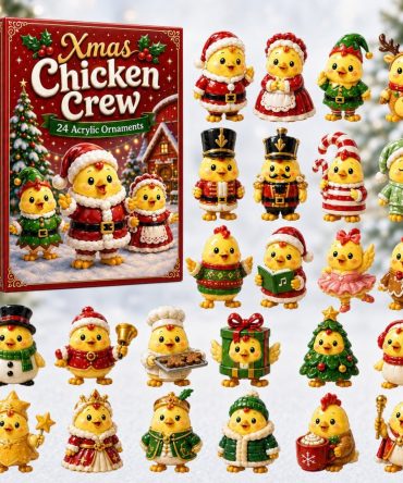 Chicken Crew Holiday Advent Calendar 2026 — 24-Day Farmyard Countdown With Acrylic Charms, Fun Chicken Gifts & Stocking Stuffers