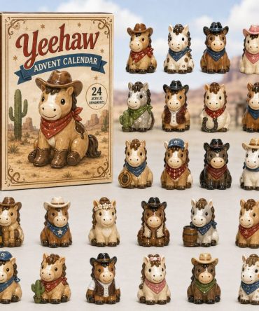 Yeehaw Western Advent Calendar 2026 — 24-Day Cowboy Countdown With Acrylic Charms, Rustic Holiday Gifts For Kids & Adults