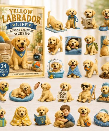 Premium Yellow Labrador 2026 Holiday Advent Calendar — 24-Day Countdown With Collectible Acrylic Charms, Perfect Gift For Dog Lovers