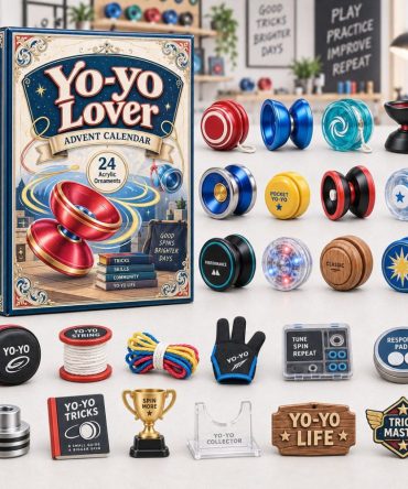 Yo-Yo Lover 24-Day Advent 2026 - Acrylic Charm Countdown For Retro Toy Fans, Fun Collectible Mini Ornaments & Gift