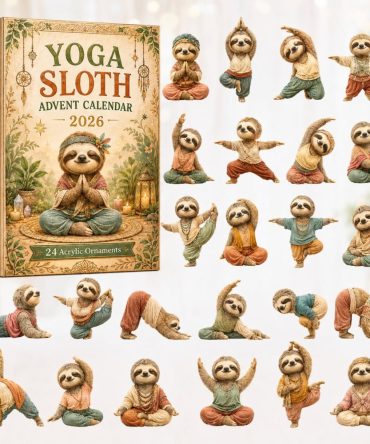 Yoga Sloth 24-Day Advent Calendar 2026 - Cute Yoga-Themed Acrylic Charms, Mindful Countdown Gift For Relaxation Lovers