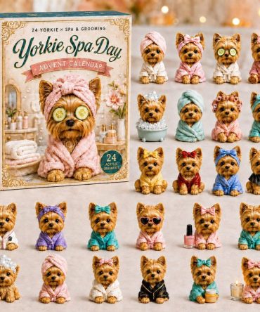 Yorkie Spa Day Advent Calendar 2026 — 24-Day Acrylic Charm Countdown, Pampered Pup Gift For Dog Lovers