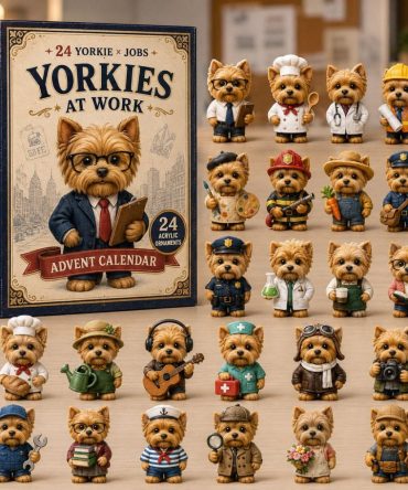 Yorkies At Work Holiday Countdown — 24-Day Profession-Themed Acrylic Charms, Cute Yorkie Daily Reveal 2026