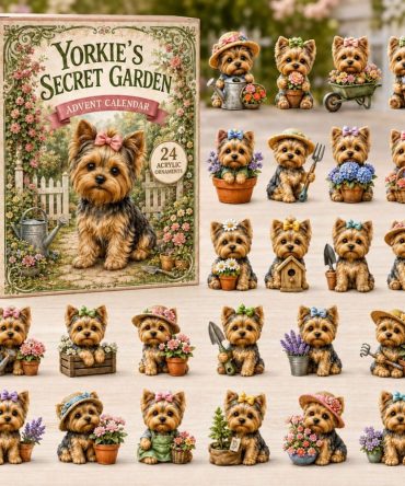 Yorkies Secret Garden Holiday Countdown — 24-Day Floral Acrylic Charm Series, Petite Yorkie Collectibles 2026