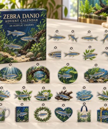 Zebra Danio Surprise Advent Pack — 24 Striking Acrylic Charms For Aquatic Fans , Gift-Ready Collectible Set