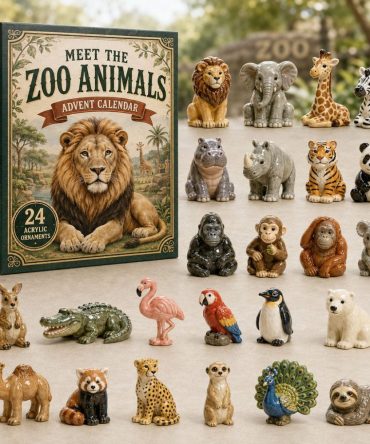 2026 Zoo Animals Kingdom Countdown - Premium 24-Day Advent Calendar With Durable Acrylic Animal Charms, Family Holiday Activity Gift